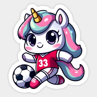 Football Unicorn Olympics ⚽🦄 - Goal! Score with Cuteness! Sticker